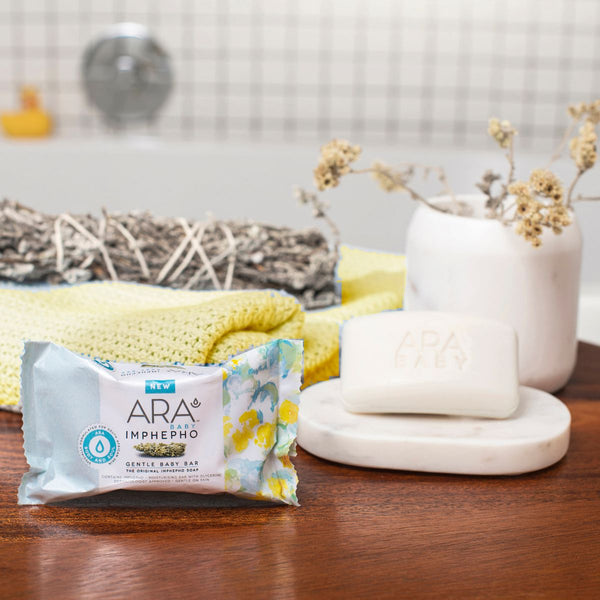 ARA imphepho gentle baby bar moisturizing cleansing dermatologist approved antibacterial anti-inflammatory